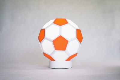 サッカーボール型照明（各チーム指定カラーの製作可能）